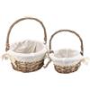 Ideen mit Herz Cestino in vimini | cestino in legno con tessuto | colore naturale | cesto regalo | confezione regalo | decorazione | misure | shabby chic | cestino per fiori