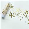 Generisch Wirsindeins - Runner decorativo per 40 anni, 28 cm x 15 m, decorazione da tavolo dorata, tagliabile, universale, per uomo e donna (40 anni)