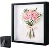 YUNXCNA Cornice Portafoto 3D, Cornice Profonda da Riempire 30 x 30 cm, con Lastra Acrilica Trasparente, Cornice per Oggetti 3D Più Profonda di 3 cm, Cornice Quadrate, per Foto, Collage, Bouquet, Nero