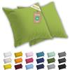 Lavea® Set 2 Federe per Cuscini da Letto 65x65 cm - Copricuscini 100% Cotone Jersey Morbidi e Traspiranti, con Cerniera YKK di Qualità, OEKO-TEX - Verde mela