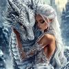 AIRDEA Regina Drago Diamond Painting, Castello d'Inverno Diamond Painting Kit Completo, Diamantini Crystal Art Hobby Creativi Adulti Decorazione per Casa 30x30 cm