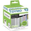 DYMO LW etichette piccole per raccoglitori | 38 x 190 mm | rotolo da 110 | stampa nera su bianco | autoadesive | per etichettatrici LabelWriter