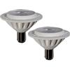 QLEE LED Ar70 Ba15d Faretto 7w Ac Dc 12v Base 3000k Riflettore Bianco Caldo Luce Alogena 80w Lampadine Di Ricambio Illuminazione Interna Da Esterno Tracklight Da 38 ° A Fascio Luminoso,12V 3000K,2 PCS