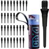 Target Darts Cryo Punta Morbida Punto Multipack Set di 30 Punte, Nero | Confezione di Punte, Accessori Professionali per Freccette, Punte di Ricambio in Plastica, Filettatura 2BA
