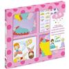 DJECO- Gioco d'azione e riflettenti Gioco educativo DJECOCrear con adesivi Me Gustan Le Principesse Multicolore (100)