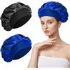WANTUSHUI 2 pezzi Silk Bonnet Seta, cappuccio per dormire da donna, protezione per capelli per la notte, berretto in seta