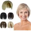 PARXITN Topper per capelli da donna senza frangetta, 3 clip in extension per capelli sintetici Toupet Wiglets extension per capelli diradati biondo scuro mescolato con biondo decolorato