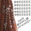 MUFEKUM Dreadlocks, 38 clip a spirale per capelli, regolabili, in metallo, per capelli, per capelli, per donne, uomini, trecce (argento)
