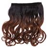 WIG ME UP-CMT-863-4001BTT30 Wxtension a clip Nuca Larga 5 Clip Riccia Ombre hair Castano scuro Castano ramato 40 cm