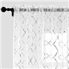 Kotile Tende velate bianche argentate, lunghe 274 cm, in lamina argentata metallizzata, piastrelle marocchine, tende trasparenti per soggiorno, con tasca per asta, design a traliccio argento, 132 x