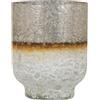 BigBuy Home Vaso vetro dorato bianco 15 x 15 x 19 cm