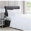 Charisma Set di lenzuola in rasatello di cotone a 310 fili, per letto king size, colore: bianco brillante