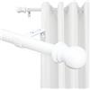 DonSail Aste per tenda da 2,5 cm, colore bianco, per finestre da 32 a 116 cm, con hardware per il trattamento delle finestre, per tende e tende