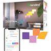 Nanoleaf Canvas Expansion Pack, 4 Quadrati Pannelli LED Aggiuntivi RGBW - Applique da Parete Interno Modulari, Luci Led 16M Colori WiFi, Funziona con Alexa, Sincronia Musica e Monitor, Deco e Gaming