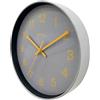 techno line Technoline WT7525 - Orologio da parete analogico senza ticchettio, al quarzo, 25 cm, colore: Argento/Grigio