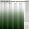 Americanflat Tenda da doccia in 100% poliestere, impermeabile, con occhielli in metallo e 12 anelli per tenda da doccia, 180 x 188 cm, colore: verde sfumato