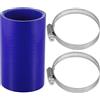 Motoforti Tubo In Silicone Blu 1 Set Per Raffreddamento Auto | Diametro Interno 51mm, Lunghezza 100mm, 0°, Temperatura -60°C~300°C, 2 Morsetti, Adatto Per Liquido, Olio, Freni, Antigelo