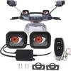 WIYETY 12-36V Occhi del diavolo Luce Dinamica: 6 Modalità LED Occhi Luci Decorative,Telecomando Faro Interruttore Faro, Faro Dinamico LED Occhi Fari per Moto Scooter Elettrico Triciclo