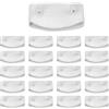 Hifrom Supporti per rete a doghe, 20 pezzi, 53 mm, laterali, per letti singoli e matrimoniali (bianco, 20 code)