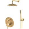 Vema Rubinetterie VEMA - OTAGO color oro set doccia incasso con soffione, doccetta e miscelatore - V08135 + V17142