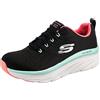 Skechers D'lux Walker - Fresh Finesse, Sneaker Donna, Bianco Black Mesh Mint Trim, 41 EU