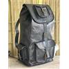 Fatto a mano Zaino borsa per laptop vintage in pelle di capra 20" palestra nero