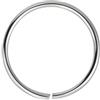Monster Piercing 9K bianco oro calibro 22-6MM diametro cerchio aperto continuo senza cuciture naso anello Piercing da naso