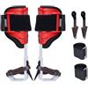 VEVOR Tree Climbing Spikes, 1 Paio Speroni Arrampicata Alluminio, Capacità 158,75 kg, Arrampicata Alberi con Cinghie e Protezioni per Punte, Attrezzatura per Arboricoltura Scalatori, Caccia Rosso