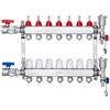 VEVOR Collettore di Riscaldamento Radiante a 7 Rami, Collettore per Tubi PEX da 12,7 mm in Acciaio Inossidabile PEX, con Adattatori da 12,7 mm, per Pavimento Radiante Idronico, Kit Collettore PEX