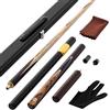 VEVOR Stecca da Biliardo per Principianti da 540 g, Stecche Portatile e Comodo con Asta di Prolunga e Punta in Pelle per Tavolo da Biliardo Professionale, Bar, Casa, Ufficio, Custodia in Alluminio