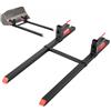 VEVOR Forche per Pallet con Morsetto da 907 kg Lunghezza Totale 149 cm, Forche per Trattori per Impieghi Gravosi con Barra Stabilizzatrice Regolabile per Accessori per Trattori, Benna di Carico