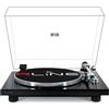 RLINE - Giradischi Vinili Bluetooth Nero Lucido, Lettore Vinili 33 e 45 Giri, Piatto 12 in Alluminio Pressofuso, Cartuccia Magnetica VM-95E, Pre-amplificatore Attivabile, Funzione Anti-Skating