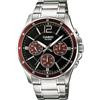 Casio MTP-1374PD-5AVEF - Orologio da uomo al quarzo con quadrante multiplo, cinturino in acciaio inox, Argento, Bracciale
