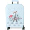 Enso Bonjour Valigia Cabina Blu 40x55x20 cm ABS Rigido Chiusura TSA Integrata 37L 3.22 kg 4 Doppie Ruote Bagaglio A Mano