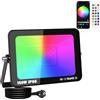 SKYWORLD Faretto LED RGB Esterno, 150W 15000LM Faretti Led Multicolore RGBW