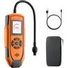 TopTes Rilevatore di Gas Ricaricabile PT-990 con sonda da 28 cm, intervallo di rilevamento 0-10000 ppm, registrazione dati e 3 tipi di allarme, Rilevatore Perdite di Gas per propano, metano -Arancione