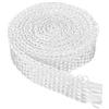 PATIKIL 1x 1/8x118 Legna Stufa Guarnizione, Fibra Vetro Piatto Alta Temperatura Resistenza Sigillo Corda per Legna Stufe Camino Porta, Bianco
