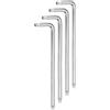 QUARKZMAN 4pz Chiavi Brugola Torx Forma L T40 da 5,75 Pollici Lunghezza Acciaio Carbonio Stella 6 Punte per Riparazione Auto, Bici e Moto, Tono Argento