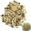 LIMEOW Limeo Connettori a Cerniera e Piccole Cerniere D'Epoca Ottone per Porta (Totale 50)