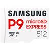 Samsung Memorie P9 Express Scheda MicroSD, Compatibile con Nintendo Switch 2 da 512 GB, UHS-I U3, Fino a 800 MB/s