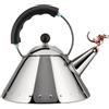 Alessi 9093REX B Tea Rex Bollitore in acciaio Inox-Rame