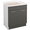 Colavene - Lindo lavatoio 75x50 con tavola di lavaggio [antracite] - 24112H
