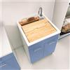Colavene - Swash lavatoio 60X60Xh86 con tavola di lavaggio [celeste] - 24030D