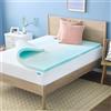 LINENSPA Coprimaterasso in memory foam con gel rinfrescante, da 5 cm, per alleviare la pressione, certificato CertiPUR, singolo XL