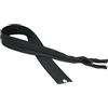 Trimz Zip in nylon con estremità separate, denti da 6 mm, 30 cm, colore: nero x 10 pezzi