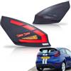 VLAND Motor Fari Posteriori LED per Fiesta MK7 MK7.5 SE ST Zetec Hatchback 2008-2017, con display dinamico, lato conducente e passeggero (Affumicato)