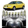 BMT xms Kit di Luci LED per Interni per AUDI A3 S3 RS3 8L hatchback 1997-2003, Lampadine LED per Interni Auto e Camion 6000K Bianco Luminoso