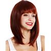 WIG ME UP - 0530-10-350 Parrucca donna Corta Altezza spalle Liscia Voluminosa Scalata Frangetta Rosso ramato