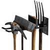 OUUO Organizer per garage per organizzazione degli attrezzi, confezione da 4 ganci da parete in acciaio massiccio resistente per riporre attrezzi da giardino, pala, rastrello, scopa, montaggio a