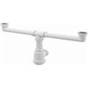 Alcaplast A448 - Sifone doppio per lavello, colore: Bianco
